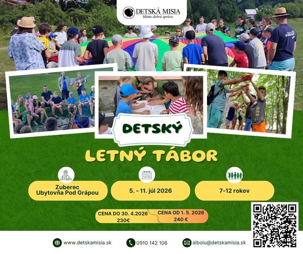 Letný tábor pre deti – Zuberec 2026